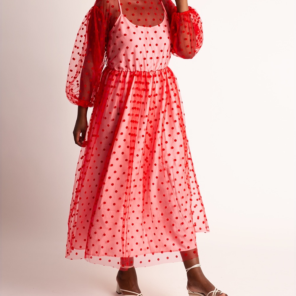 Eloquii Puff Sleeve Polka Dot Dress (SOLD OUT 🌎)